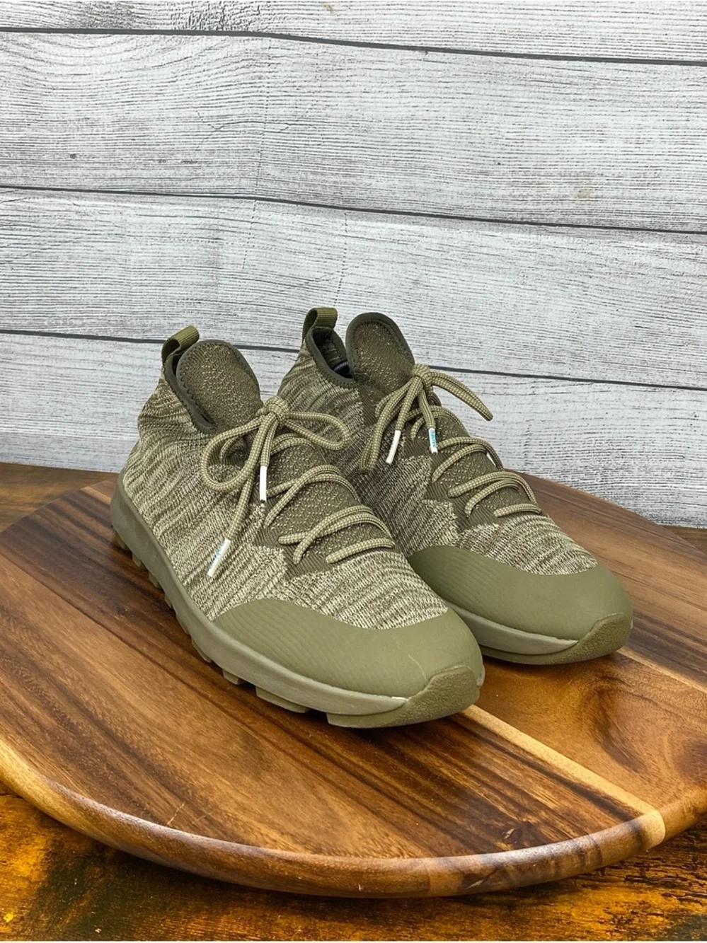 Native Shoes AP Proxima LiteKnit Olive Green Sneakers Men’s Shoe Size 10.5